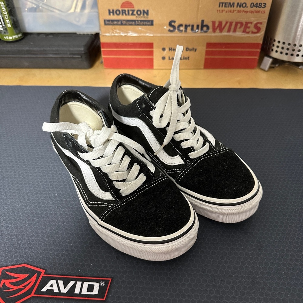 Black and White Vans Sneakers